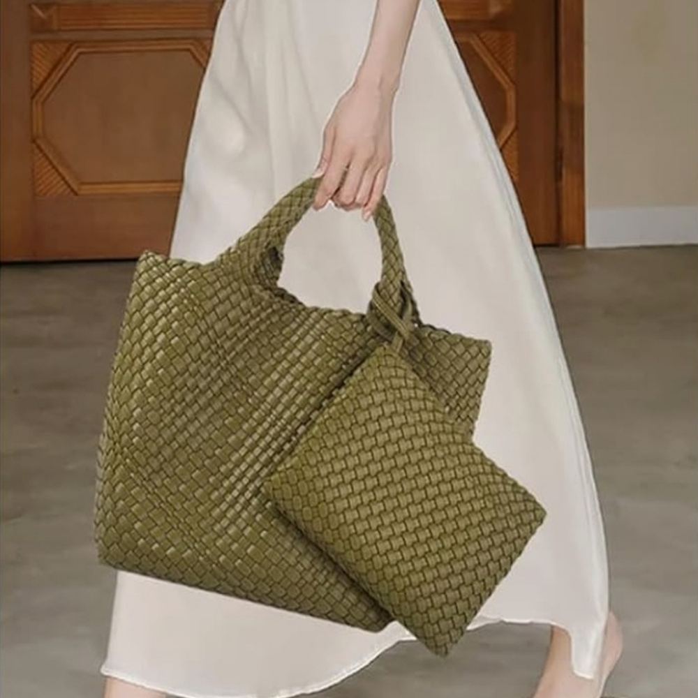 Handwoven Olive Green Tote‎ Bag